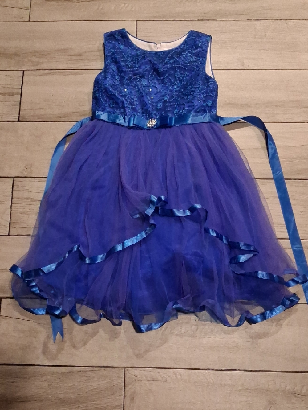 🍁Blue Sequin & Tulle Formal Dress for Kids🍦